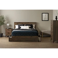 South Shore Furniture Musano 60" 2-Drawer Complete Bed - Natural Walnut