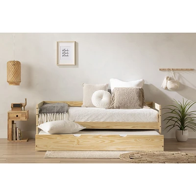 Sweedi Natural Wood Twin Trundle Bed by South Shore Furniture