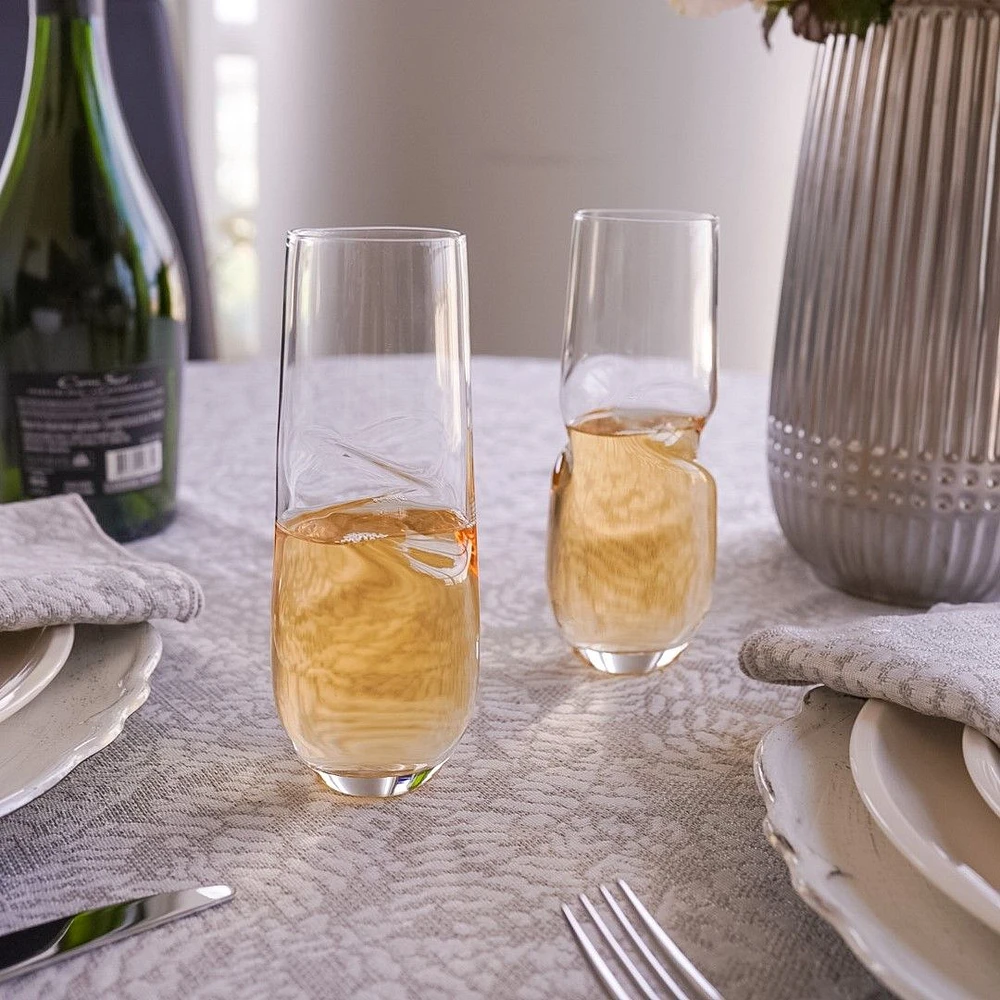 Stemless Champagne Glasses - Set of 4