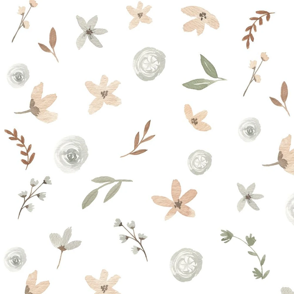 Flowers and leaves wall decals