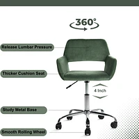 Cactus Velvet Office Chair Chrome Base by Maison Classique