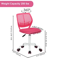 Pink Mesh Task Chair by Maison Classique