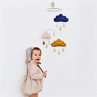 Cloud Mobile - Navy, White, Beige & Ocher