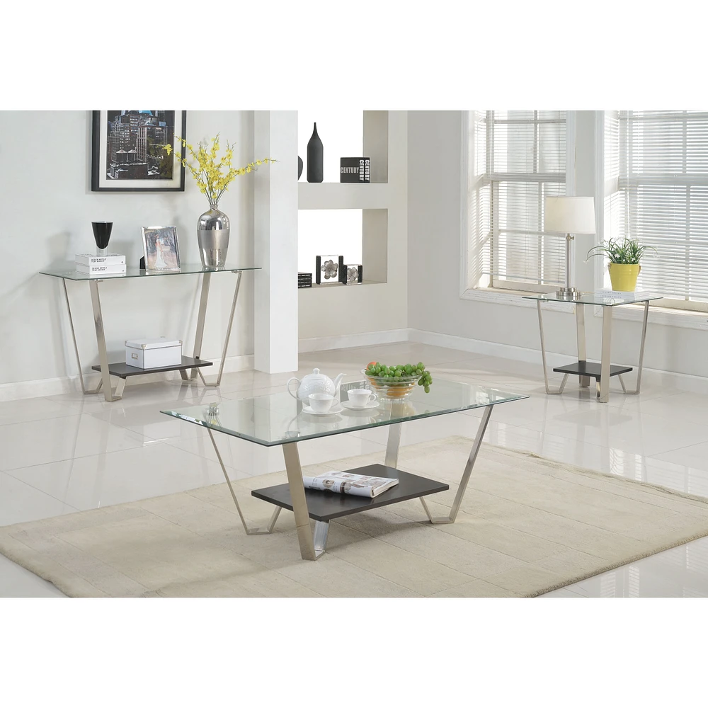 Avalon End Table - Silver