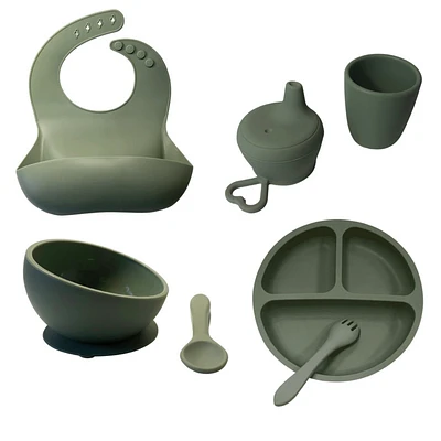 Nala Toddler Full Dinnerware Set - Sage by Beba