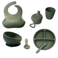 Nala Toddler Full Dinnerware Set - Sage by Beba