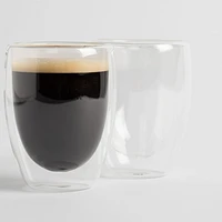  LC Studio Gusto Doubled Walled Caffè Glasses, Set of 2 - 350ml