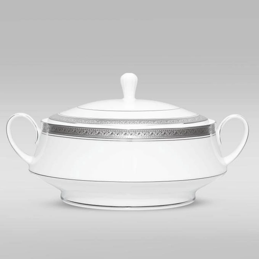 Crestwood Platinum Covered Vegetable Server by Noritake