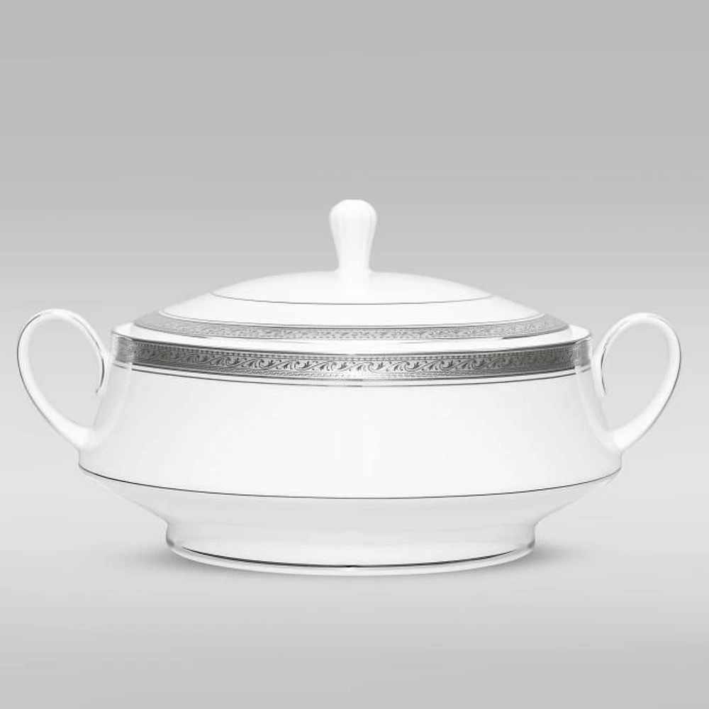 Crestwood Platinum Covered Vegetable Server by Noritake
