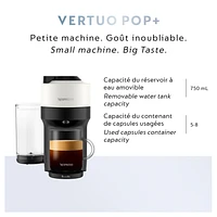 Breville Nespresso Vertuo POP+ Espresso & Coffee Machine - Coconut White