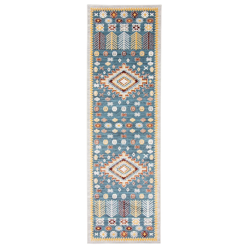 Aqua Gypsy Contemporary Area Rug