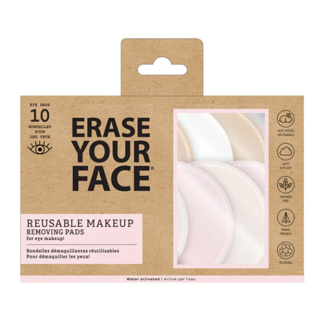 Erase Your Face Reusable Makeup Removing Pads 10 Pack