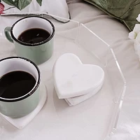 Set of 4 Marble Heart Coasters