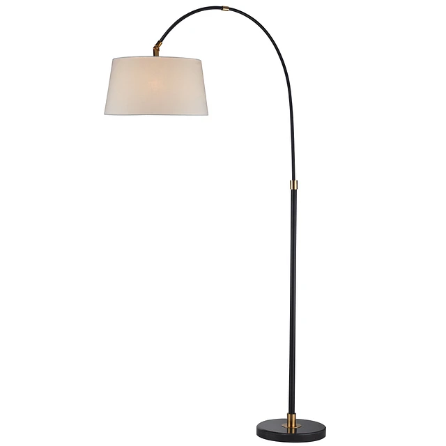 Savannah Arched Floor Lamp with Linen Shade