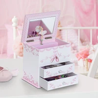 Mele and Co Angel Musical Ballerina Jewellery Box - White