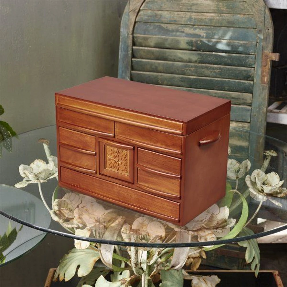 Mele and Co Empress large Wooden Jewellery Box - Walnut