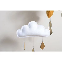 Cloud Mobile - Ocher, White & Light Grey
