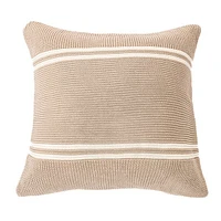 Brunelli Hudson Taupe Knit Decorative Pillow