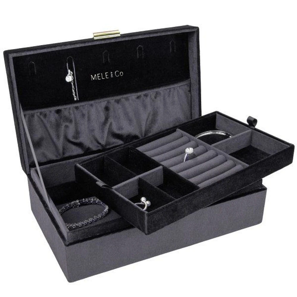 Mele and Co Jewel Jewellery Box in Onyx