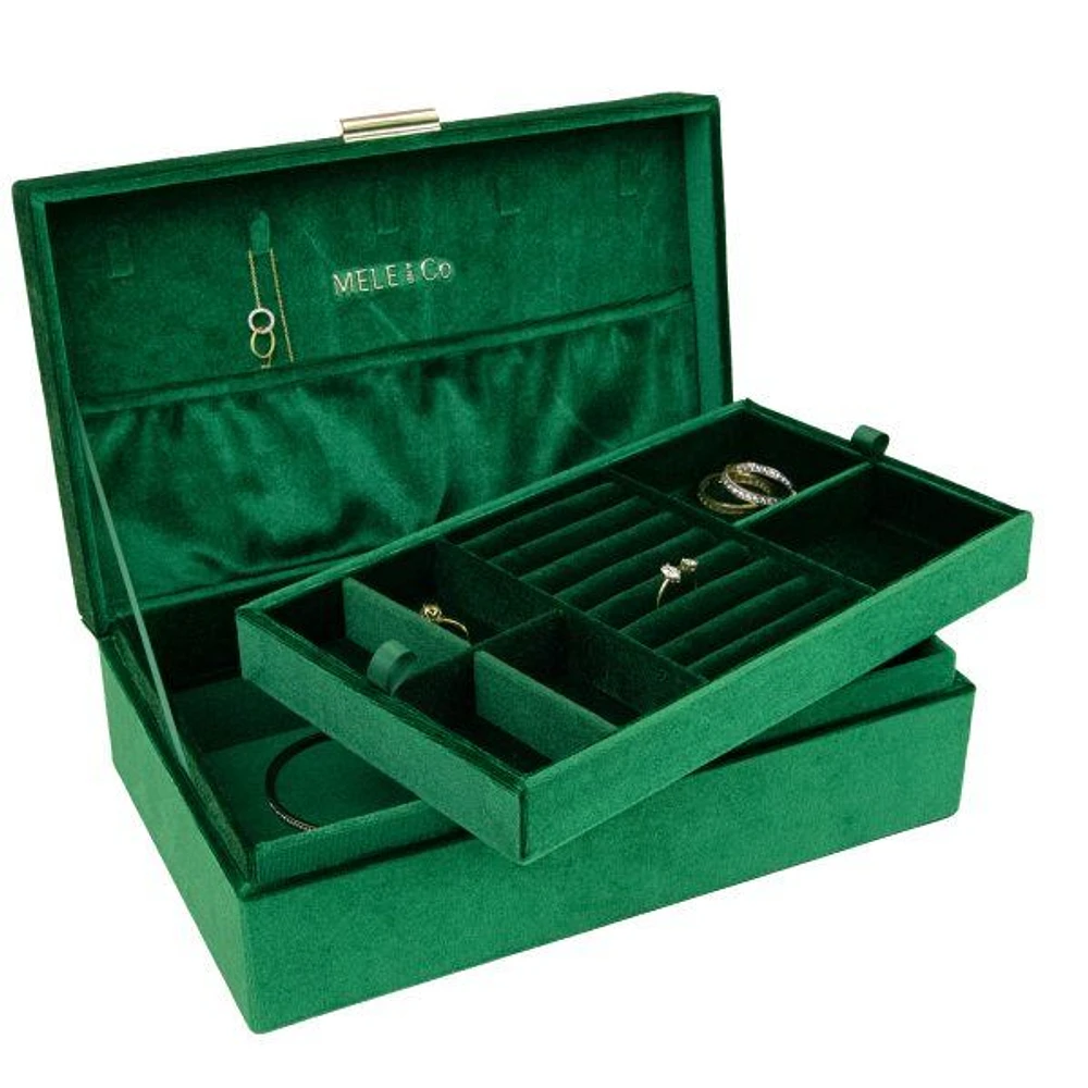 Mele and Co Jewel Jewellery Box in Emerald