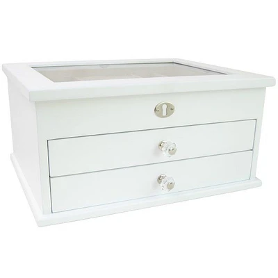 Mele and Co Large Lili Glass Top Jewellery Box