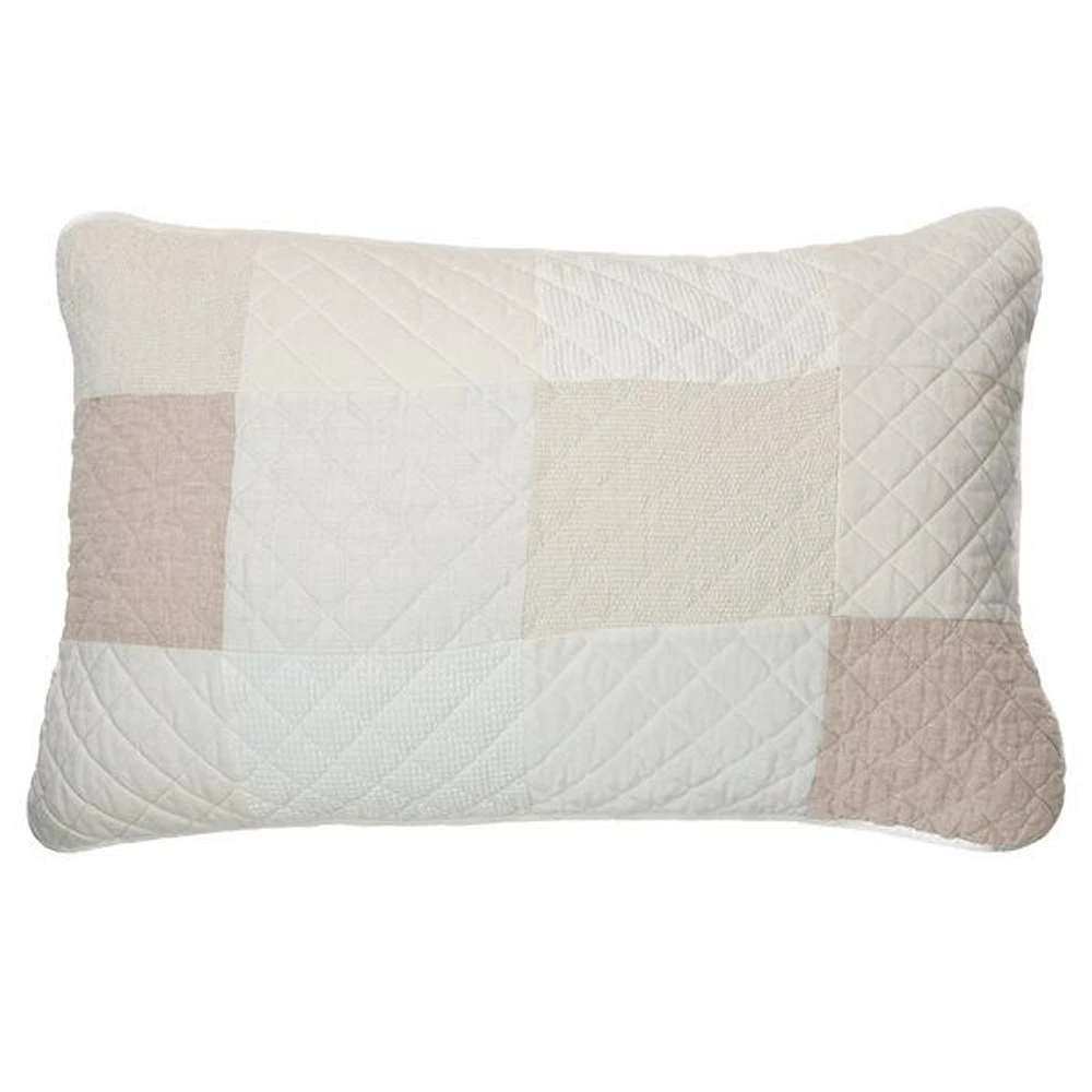 Brunelli Meringue Patchwork Pillow Sham