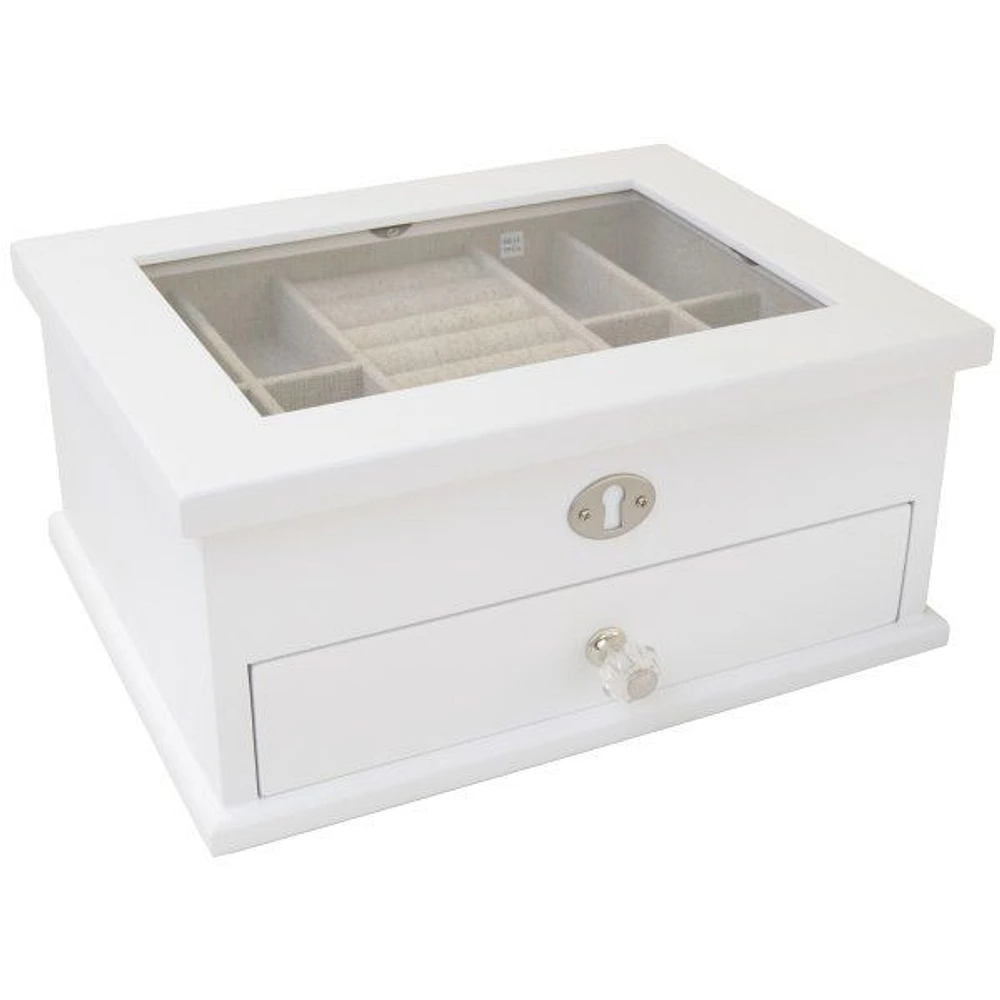 Mele and Co Mini Lili Glass Top Jewellery Box