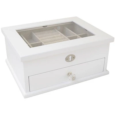 Mele and Co Mini Lili Glass Top Jewellery Box