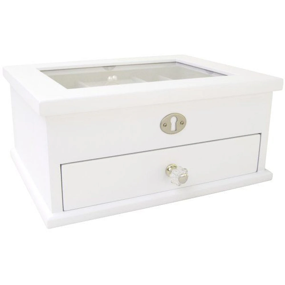 Mele and Co Mini Lili Glass Top Jewellery Box