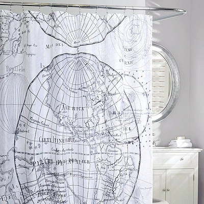Vintage World Shower Curtain