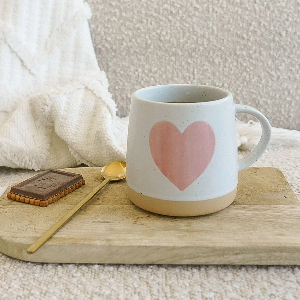 Heart Decal Glaze Mug - 12oz