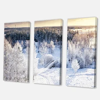 Beautiful Winter Panorama Canvas Wall Art