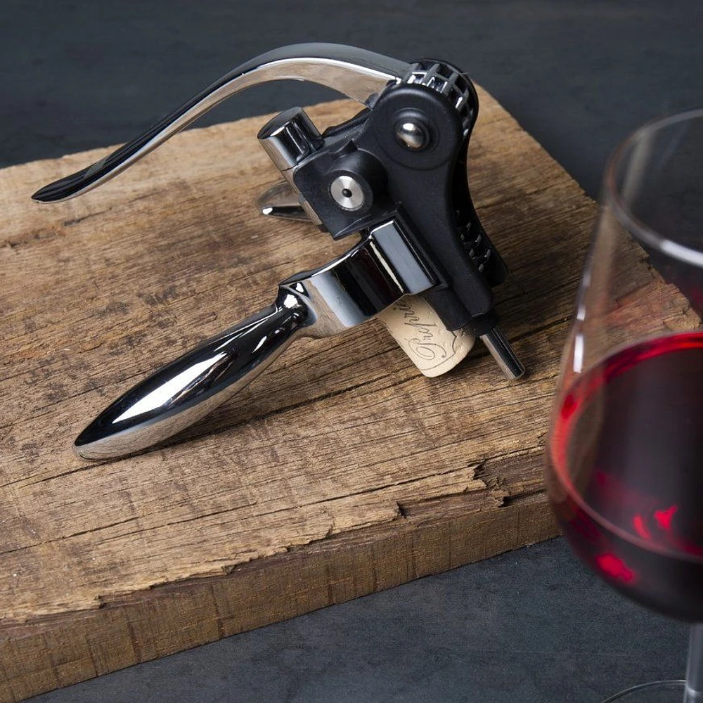 Vacu Vin Lever Horizontal Corkscrew - Black