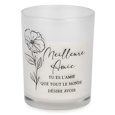 White Scented Candle - meilleure amie