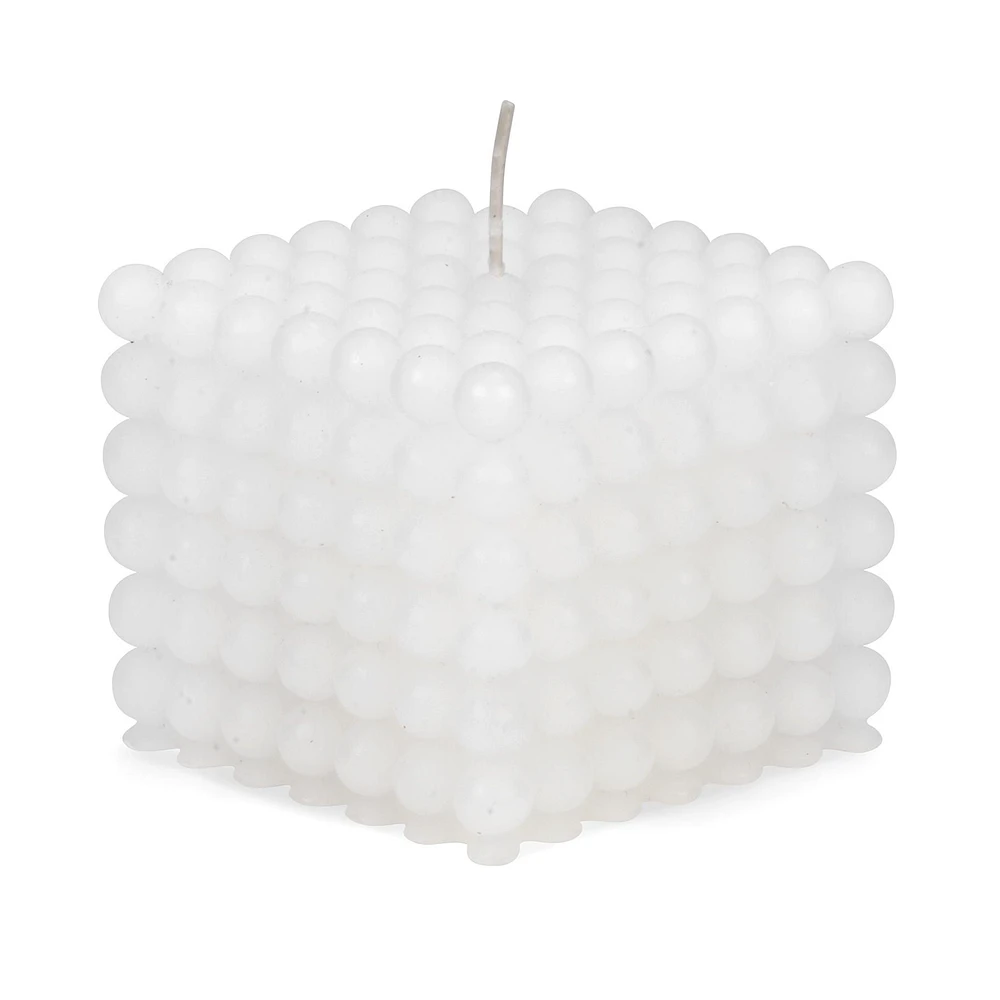 White Bubble Candle, Small