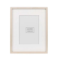 Textured Photo Frame 5" x 7" White & Natural