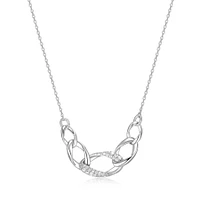 ELLE Sterling Silver & Cubic Zirconia Multi Link Necklace