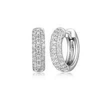 Reign Sterling Silver & Cubic Zirconia Huggie Hoop Earrings