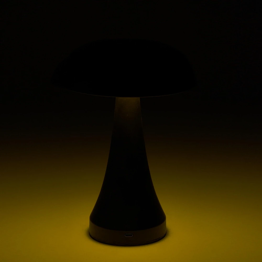 MUSHROOM LED USB Table Lamp - Black