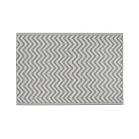 Chevron Motif Outdoor Carpet - Grey