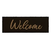 Welcome Coir Step Mat - Black