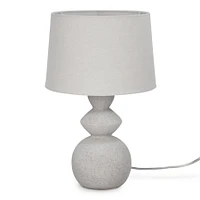 Lampe de table Zora avec base texturée - Pierre