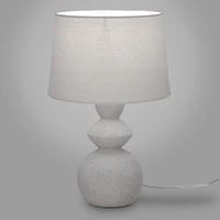 Lampe de table Zora avec base texturée - Pierre