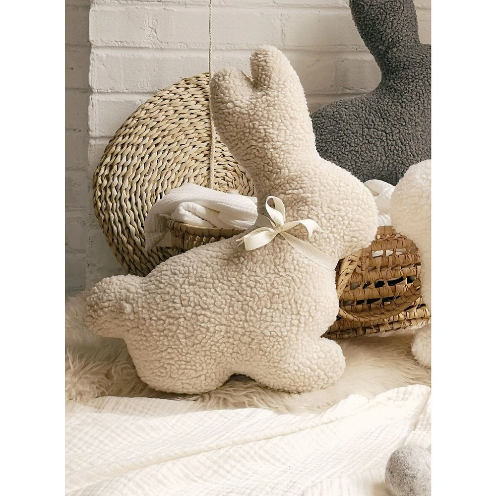Coussin en peluche, lapin
