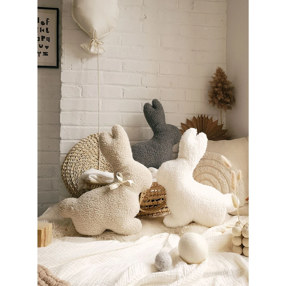 Coussin en peluche, lapin