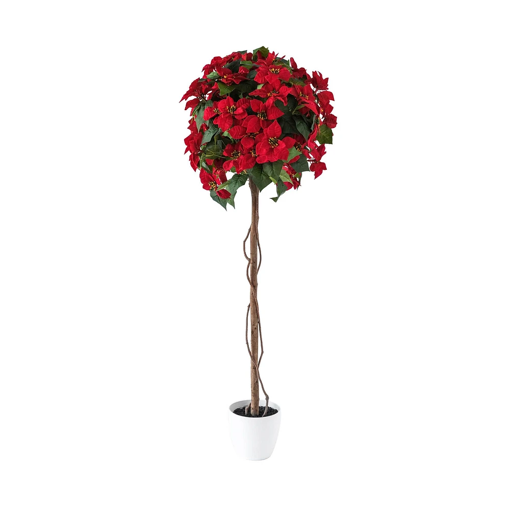 Poinsettia Tree 150cm by Haute Deco