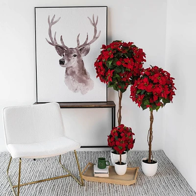 Poinsettia Tree 120cm by Haute Deco