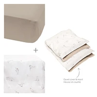 4-Piece Crib Bedding Set - Goose