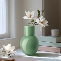 Opaque Flared Ball Glass Vase 6