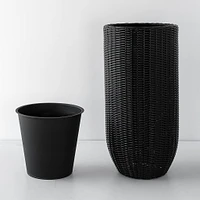 Rolland XL Rattan Planter Black by Haute Deco